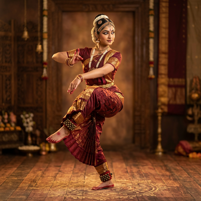 Graceful Bharatanatyam Dancer
